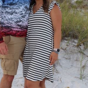 Monetau striped mini dress